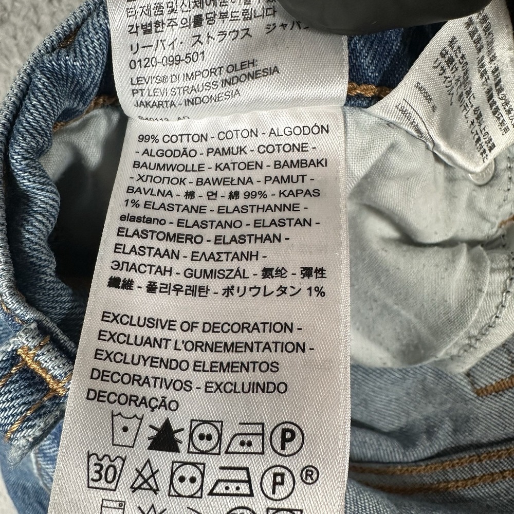 Levi's PREMIUM Wedgie Straight Jeans High Rise BIG E Cotton Distressed‎ 30x28 - Picture 4 of 16
